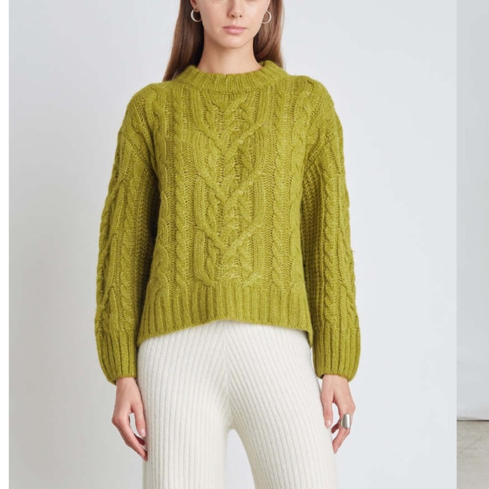 ELEVEN SIX NWT MONICA Alpaca Blend Pullover Sweater in Citrine - Picture 3 of 17